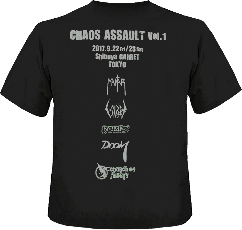 CHAOS ASSAULT Vol.1 オフィシャルTシャツ カラー