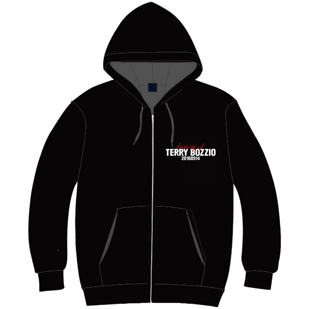 "History Of Terry Bozzio" Official Zip-up Hoodie