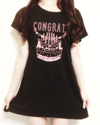 ALvino Naked Live 「Congrats」 チュニック (7/2限定 deep black×pink)