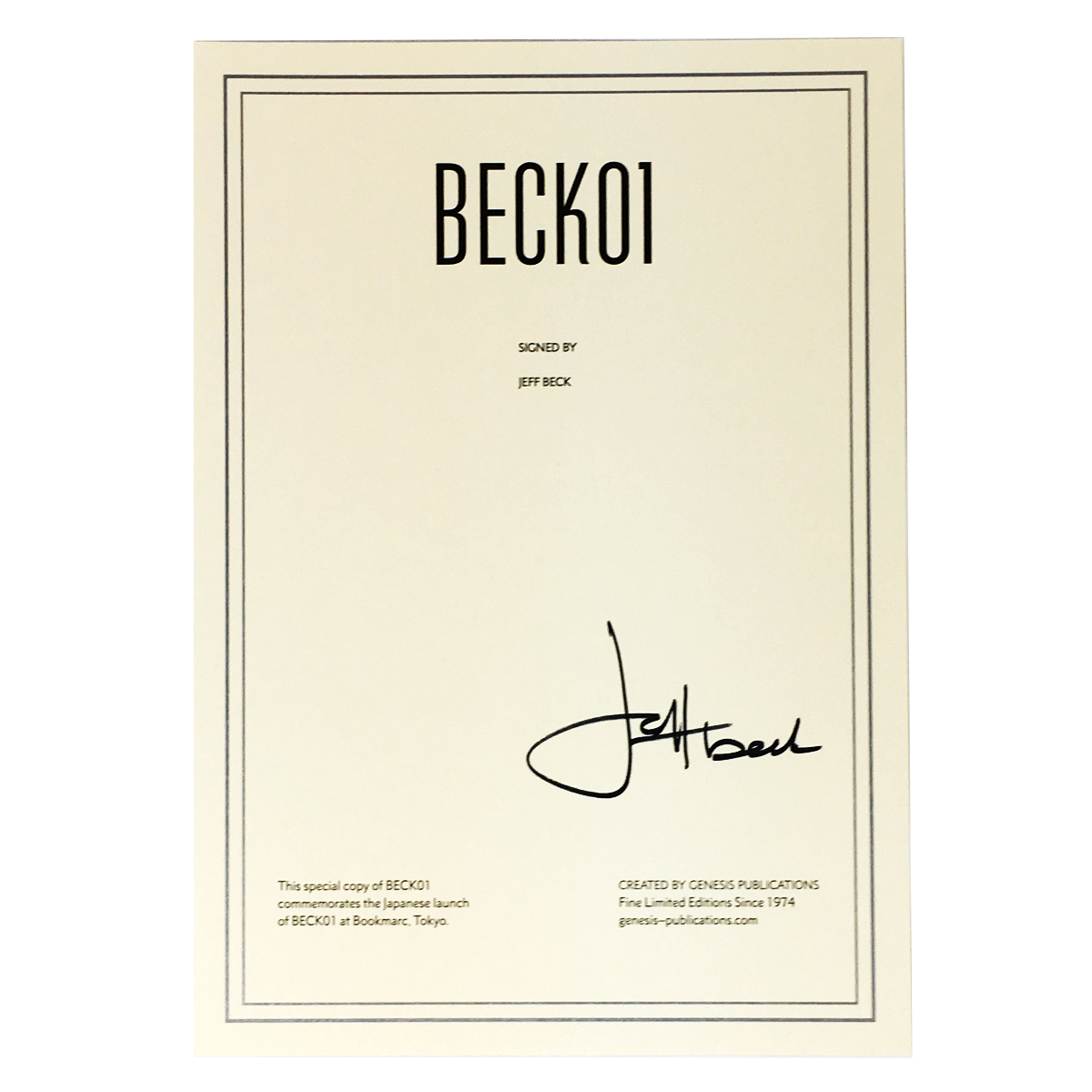 輸入豪華写真集『BECK 01』